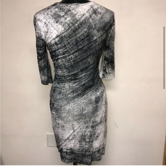 Helmut Lang Side Ruched Fitted Tee Dress Size Small - Picture 5 of 6